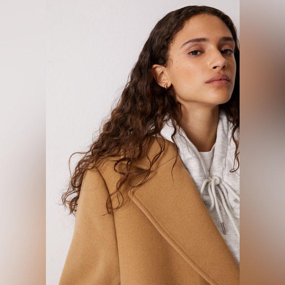 H&M | DOUBLE BREASTED BLAZER JACKET | SIZE: L | COLOR: CAMEL | NWOT - Picture 6 of 9